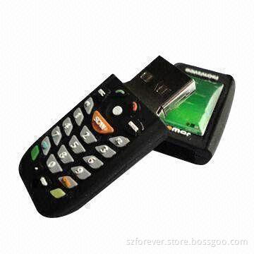 USB Flash Memory in Phone Shaped with Up to 16GB Capacity, Microsoft's Windows XP and Linux